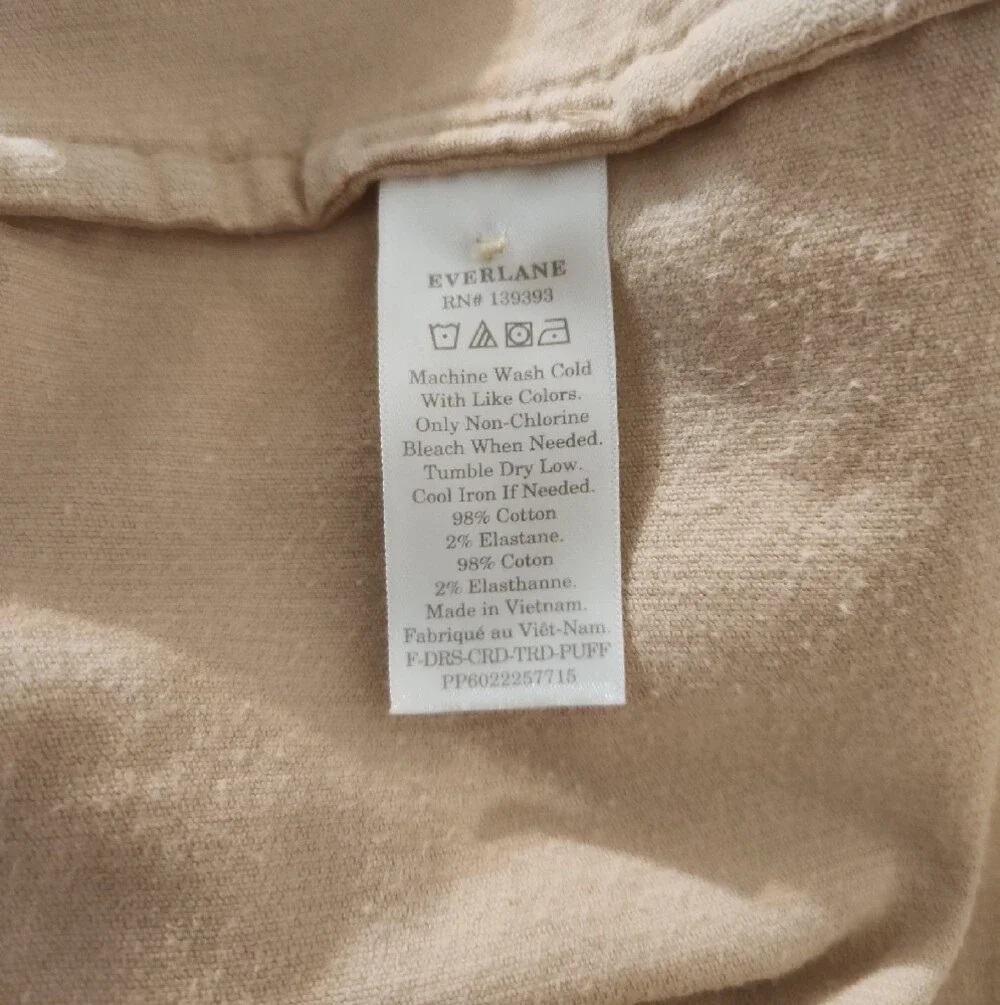 Everlane Blush Puff Sleeve Tiered Midi Sz M - Picture 13 of 14